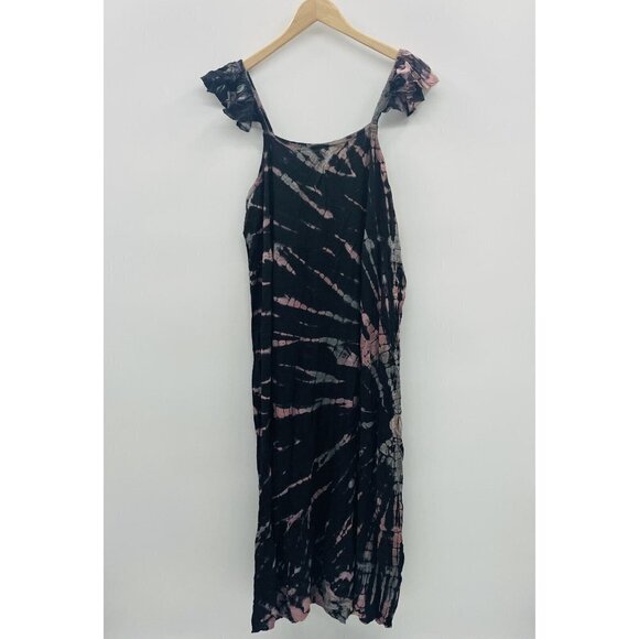 Raviya Womens Size Large Tie-Dye Maxi Swimsuit Cover-Up Dress in Black $54 - Picture 4 of 7